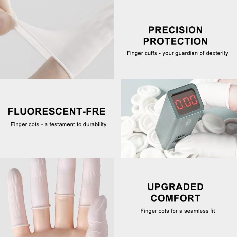 150pcs Latex Finger Protectors - Finger Cots - Waterproof Finger