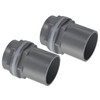 PATIKIL PVC Water Tank Pipe Fitting 1-1/2" ID DN40, Straight