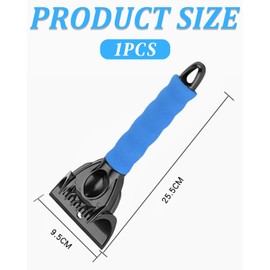 BPTRKOM Pack of 1 Ice Scraper - Ergonomic Snow Scraper - Fast, Safe, Efficient Car Scratcher, Stable Windscreen Scratcher, Car Snow Brush, Car Ice Scraper with Broom Car Snow