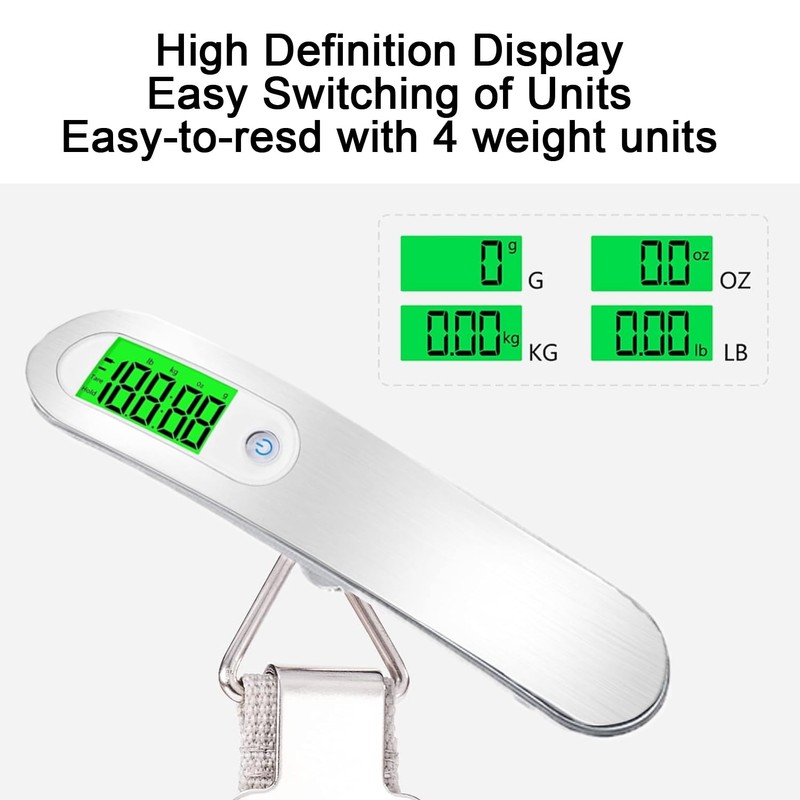 WUBAYI Luggage Scale Digital Electronic Travel Scale Hanging Scale Weight