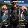 Ziopetru 12 Pack Clear PVC Fishing Lure Wraps, 6 Large