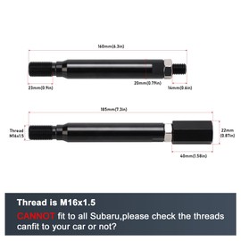 CNSPEED Front Bumper Tow Hook License Plate Mount Relocator Bracket Mounting Bolt Adapter Kit for Subaru BRZ WRX Crossbrek (Thread M16 x 1.5)