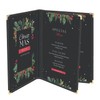 Flexzion Menu Covers 8.5x11 inch Black Triple Fold Book Style