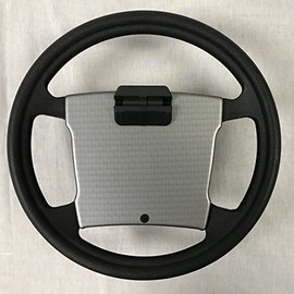 Cart Steering Wheel Cover Scorecard Cover in Turned Titanium for Club Car Golf (Fits Ds and Older Precedent Models)