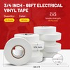 RED WOLF 10 Pack White Electrical Tape 3/4 in x