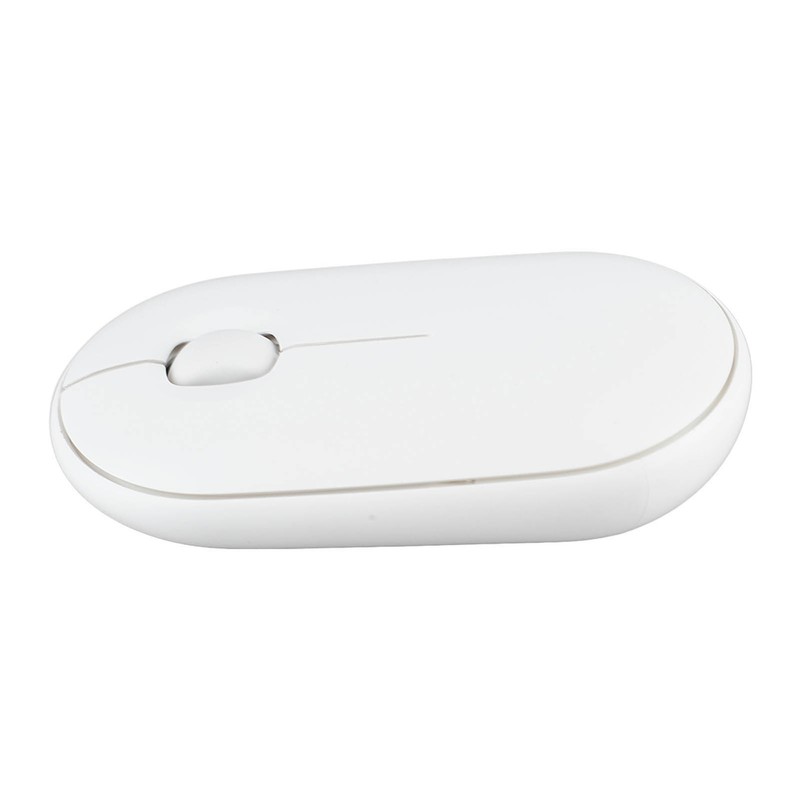 Wireless Mouse White 2.4G BT Mode Ultra Slim Silent Optical