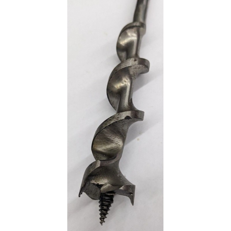 Kromhard 7/8" Auger Bit Double Spur Brace Shank 8-1/2" Long