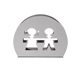 Alessi "GIROTONDO" Papierserviettenhalter aus Edelstahl, 5 x 9.3 x 14 cm