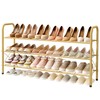 Hoctieon 3 Tier Durable Mesh Style Shoe Rack, Entryway Shoe