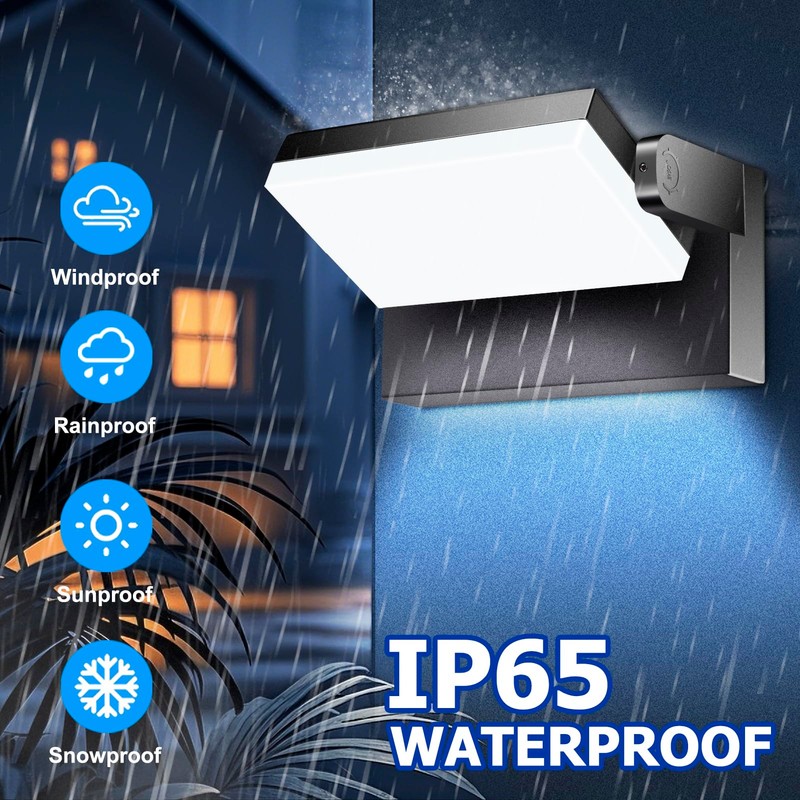 rosykite 3CCT LED Outdoor Wall Lights, 4800LM, 360° Adjustable, 3