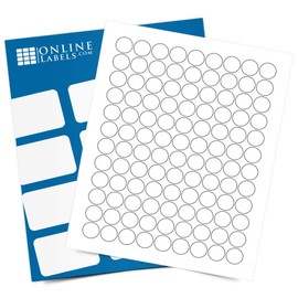 0.75 Inch Round Labels - Pack of 108,000 Circle Stickers, 1,000 Sheets - Inkjet/Laser Printer - Online Labels
