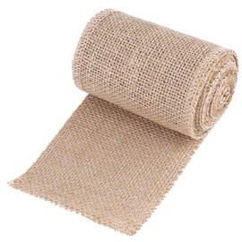Tyenaza Jute Table Runner Linen Fabric Jute Ribbon Natural Linen Fabric Jute Ribbon Wide Jute Hessian Fabric for Making Christmas Party Ornaments 3 Types (10 cm)