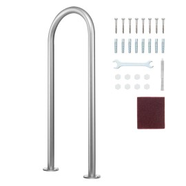 36 X 13 Inch Aluminum Pool Handrail with Base Plate Indoor/Outdoor Suitable Pool LadderDefault: Default