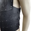 HiiFeuer Viking Faux Leather Embossed Langskip Chest Armor, Retro Medieval