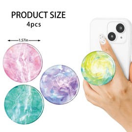 4 Pack Phone Sockets,Socket for Phones with Secure Grip, Phone Grips for Back of Phones, Hands-Free Video Watching, Stylish Phones Accessory for Young Adults, Gift Idea