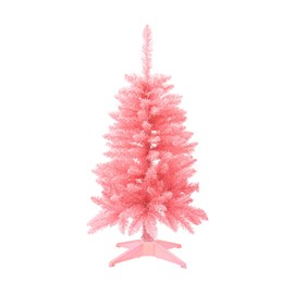 Mini Christmas Tree 3FT Artificial Desktop Xmas Tree for Holiday Decor 160 Branch Tips, Hot Pink