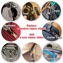 GODO CSCF1012-4EA Conceal Zipper Slider Repair Replacement Kits - #10#12 Single or Double Puller