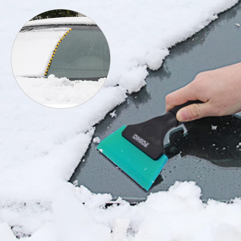 FOSHIO Small Squeegee with 5 Inch Light Blue Rubber Blade