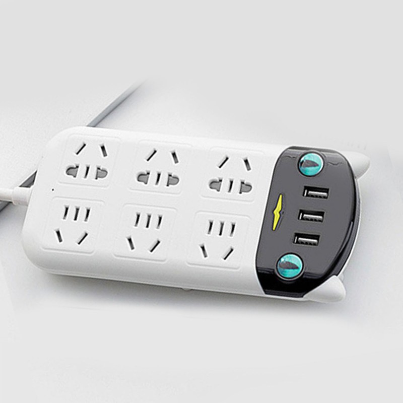 Power Strip Multifunctional USB Port ABS Flame Retardant Socket Strip