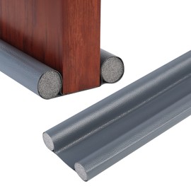 Double Under Door Draught Excluder, Draft Excluder for Doors, Adjustable 96 cm/37.8 inch Door Draft Stopper, Water Proof Snow Proof Window Draught Excluder for Reduce Noise Draught Dust