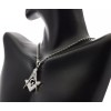 Masonic Square 4 Cz Stone Pendant 22" 2mm 18K Stainless