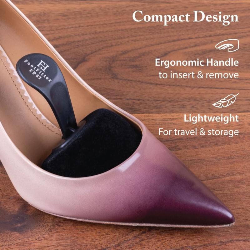 FootFitter Foam Shoe Tree with Handle for Women's High Heels