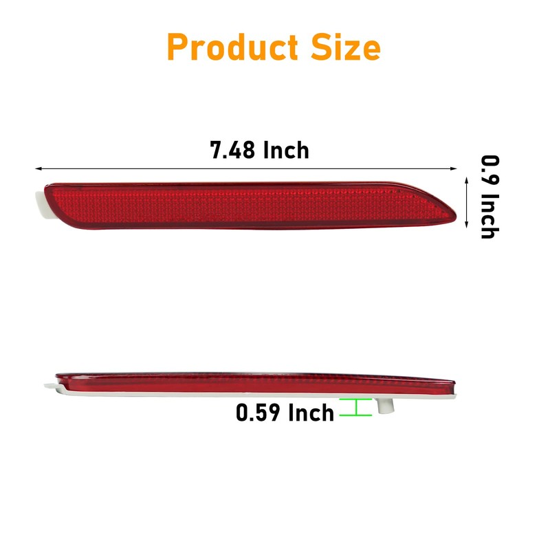Abodvu Compatible with Toyota RAV4 Rear Bumper Reflector 2019-2024,Sienna Left
