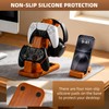 Solid Wood Headphone Stand with Dual Controller Holder