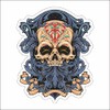 A.M.A shop STICKER SHAPED SKULL MEXICO MOD.7 PVC for Decal