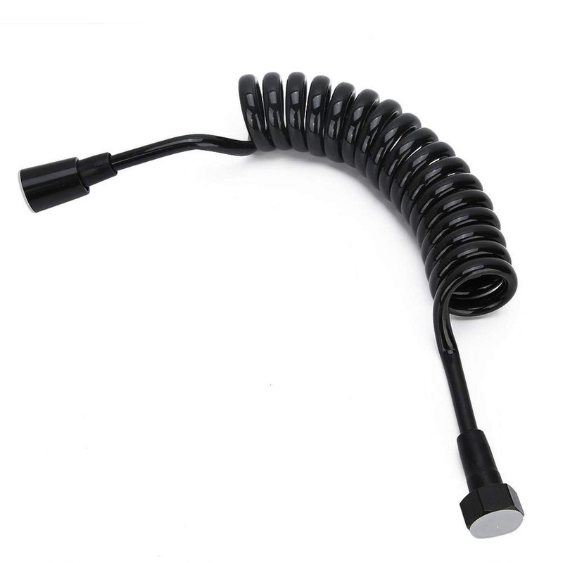 Hose Inlet Pipe 2M Shower Hose Black Flexible Shower Pipe