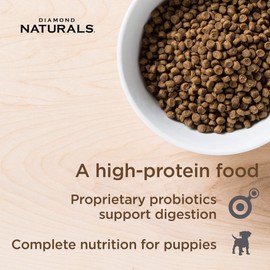 Diamond Naturals Real Meat Premium Small & Medium Breed Formulas Dry Dog Food with Protein, Probiotics and Antioxidants, Chicken and Rice, 6 pounds