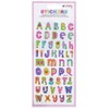 iscream Whimsical Glitter Alphabet Letters Puffy Embossed 50-Piece Sticker Sheet