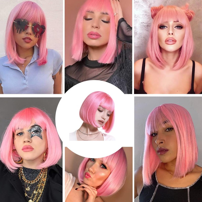 Pink Wig for Women - Pretty and Delicate, Suitable for