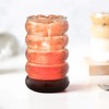 2 Pcs 20oz Drinking Glasses Set with Bamboo Lids and