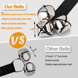 KEXIAVA 2 Pack Dog Bells, Dog Potty Bell Dog Doorbell Puppy Potty Train Bell for Door Potty Training Bells for Dogs to Ring to Go Outside Dog Doorbell Puppy Bell (Red)