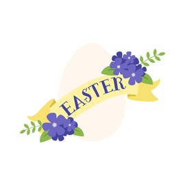 CafePress Easter Flower Banner Magnets 2.25" Round Magnet, Refrigerator Magnet