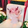 Preserved Flowers Bouquet, Pink Rose Flowers Gift for Valentine's Day,