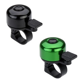 Paliston - Timbre de bicicleta para bicicleta, sonido nítido para adultos, niños, niñas, negro y verde