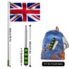 Telescopic Flag Pole 2M Stainless Steel Handheld Flag Pole Portable