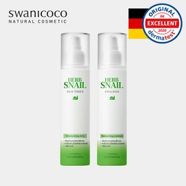 Swanicoco Herb Snail Skin Lotion Set / Hypoallergenic / Intensive Moisturizing Care / 스와니코코 허브 달팽이 스킨로션세트 /저자극/집중 보습케어