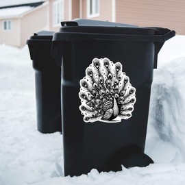 Extra Large 460mm 'Regal Peacock' Permanent Sticker Decal for Cars/Windows/Bins/Walls (DW00114479)