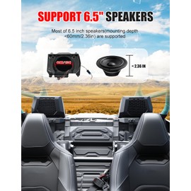 XATVXUTV 6.5" Speaker Pod Enclosure for Polaris RZR PRO XP/R/S 2025, Sport Rear Seat Speaker Pods for 6.5 Inch Speakers with Mount Brackets for Polaris RZR PRO XP/R/S 4 2025 Accessories (A Pair)