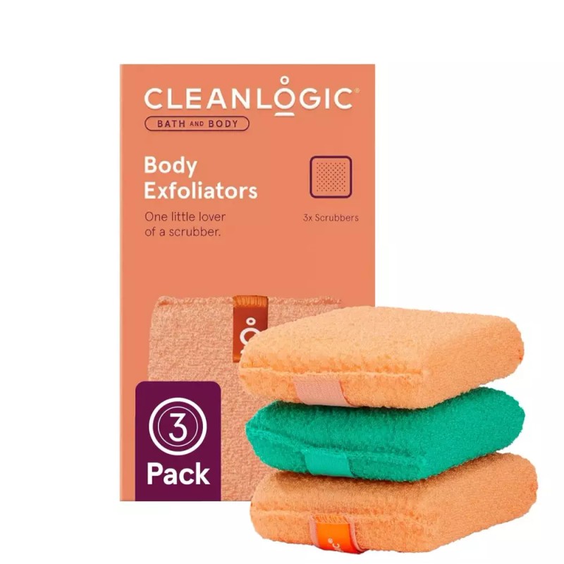 CleanLogic 클린로직 목욕 및 바디 각질 제거 스크러버 부드럽고 부드러운