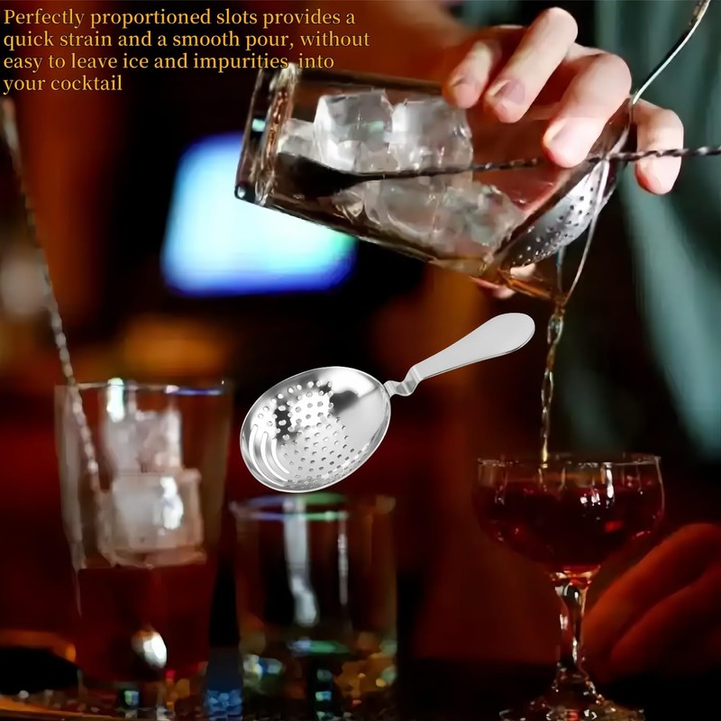 WQHLONGBO 7''Stainless Stee Cocktail Strainer for Home or Commercial Bar,Cocktail