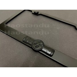 License Plate Frame Shop 1x (Black) "86" 3D Emblem Badge BLACK Stainless License Plate Frame RUST FREE