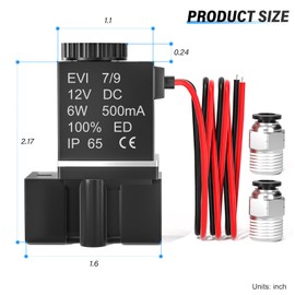 TAILONZ PNEUMATIC 1/4 Inch NPT 12V Direct-Acting Type 2 Way 2 Positions Normally Closed Electric Solenoid Air Valve 2P025-08
