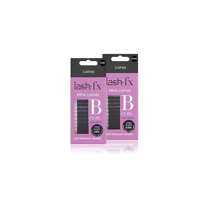 Lash FX Mink B Curl Odd Lash Tray