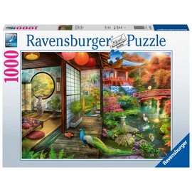 Ravensburger Kyoto Japanese Garden Teahouse 1000 Piece Jigsaw Puzzle - Experience The Serene Tea Ceremony | Softclick Technology | Perfect for Adults and Kids | Forest Stewardship Council Certified
