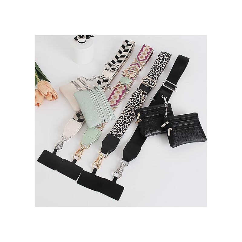 Usinynia Phone Strap with Zippered Pouch Strap for Phone with