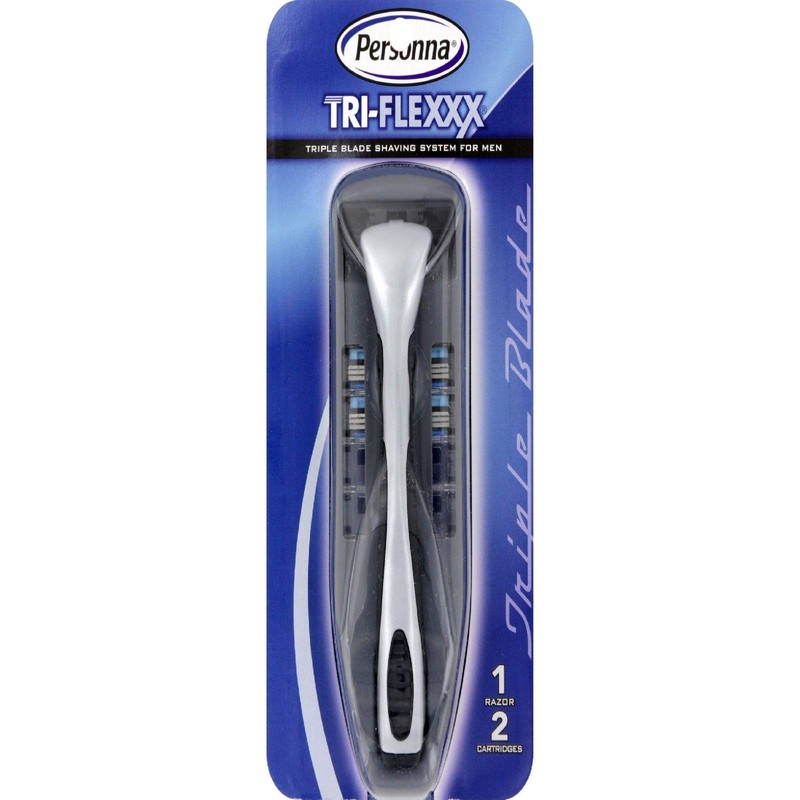 Personna Tri-Flexxx Triple Blade Shaving System for Men